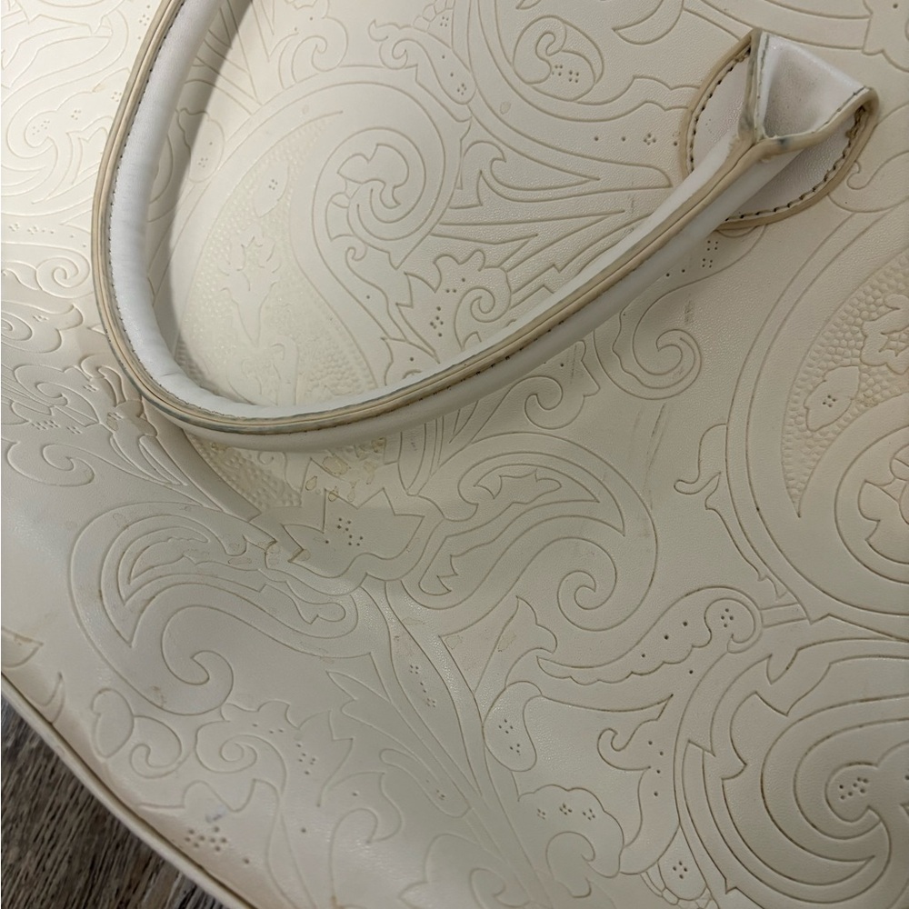 Christian Lacroix Cream Embossed Women's Bag - Picture 4 of 4